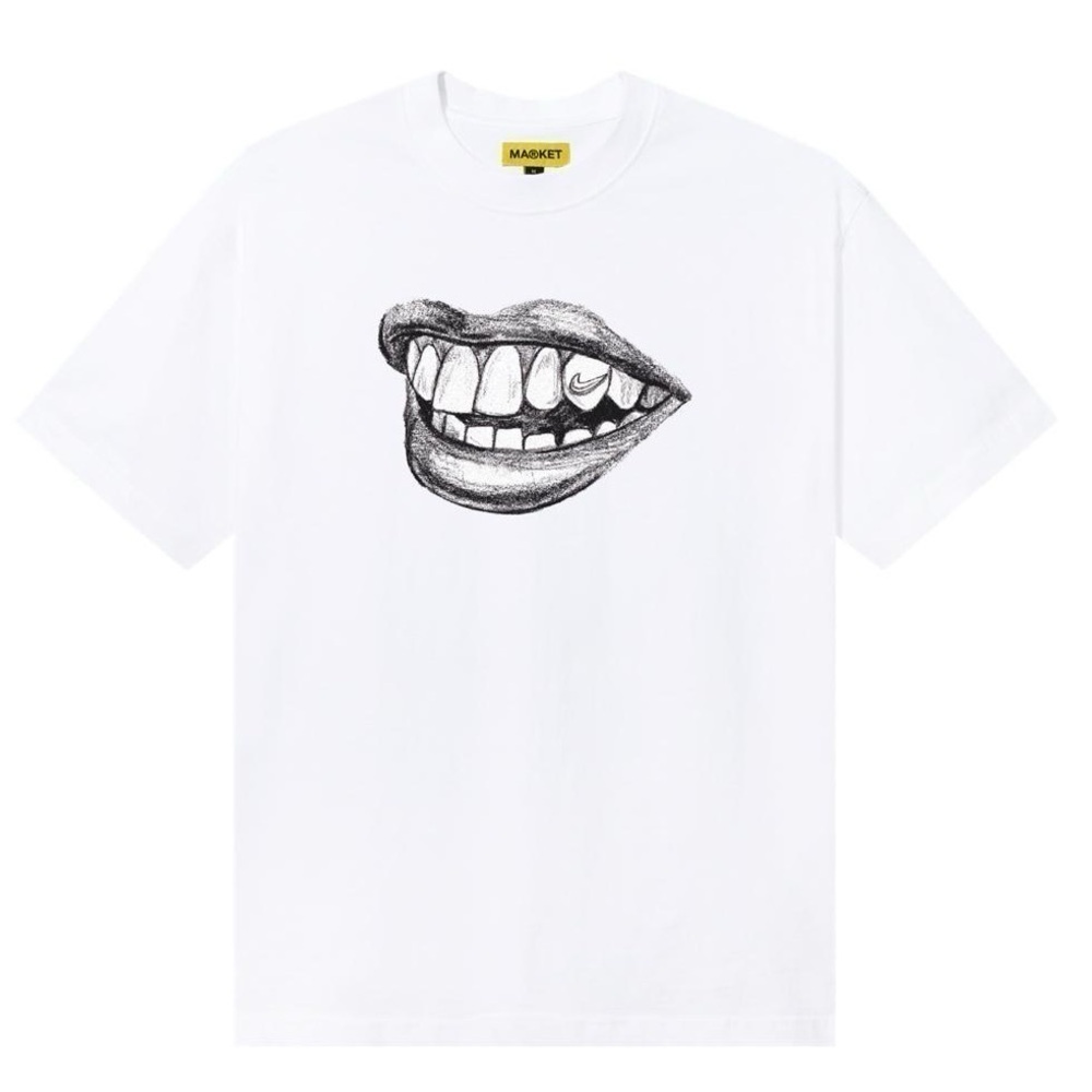 Chinatown Market Secret Club Swoop Tooth Gem T Shirt Tee White Large New w tag